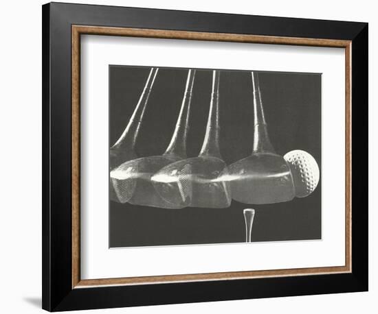 Driver Hitting Ball Off Tee-null-Framed Art Print