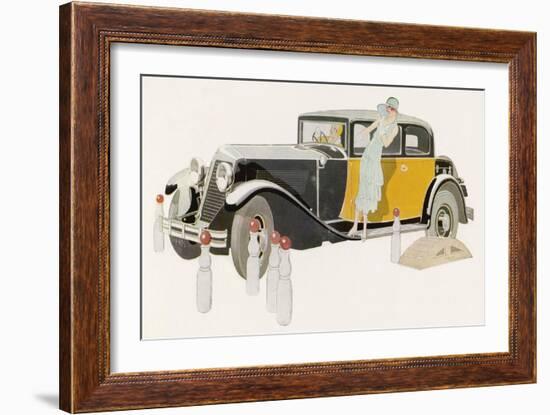 Driver Tests Her Skills on an Obstacle Course with a Little Help from Her Co- Driver-Ren? Vincent-Framed Art Print