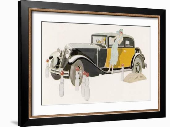 Driver Tests Her Skills on an Obstacle Course with a Little Help from Her Co- Driver-Ren? Vincent-Framed Art Print