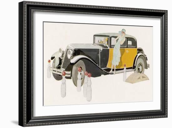 Driver Tests Her Skills on an Obstacle Course with a Little Help from Her Co- Driver-Ren? Vincent-Framed Art Print