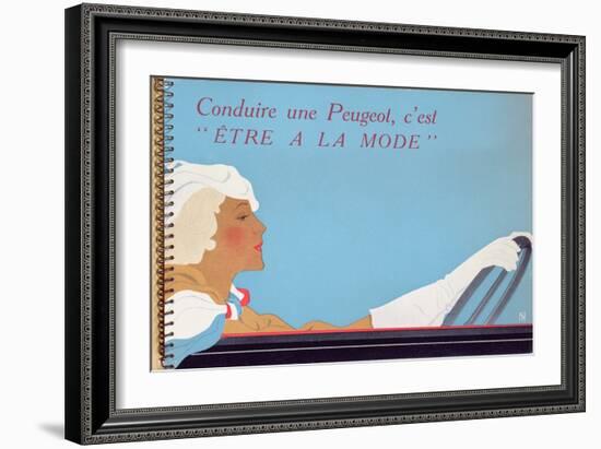 Driving a Peugeot Car Is Fashionable', 1934-null-Framed Giclee Print