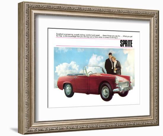 Driving a Sprite-null-Framed Art Print