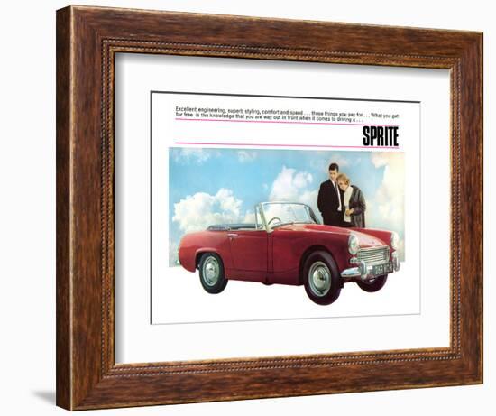 Driving a Sprite-null-Framed Art Print