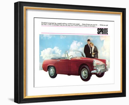 Driving a Sprite-null-Framed Art Print