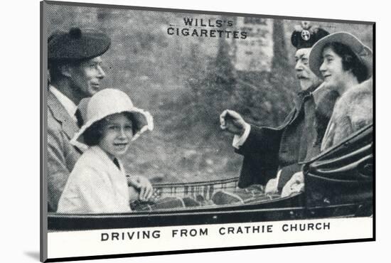 'Driving from Crathie Church', 1935 (1937)-Unknown-Mounted Photographic Print
