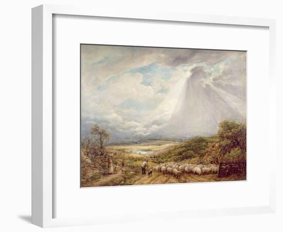 Driving the Flock, 1877-John Linnell-Framed Giclee Print