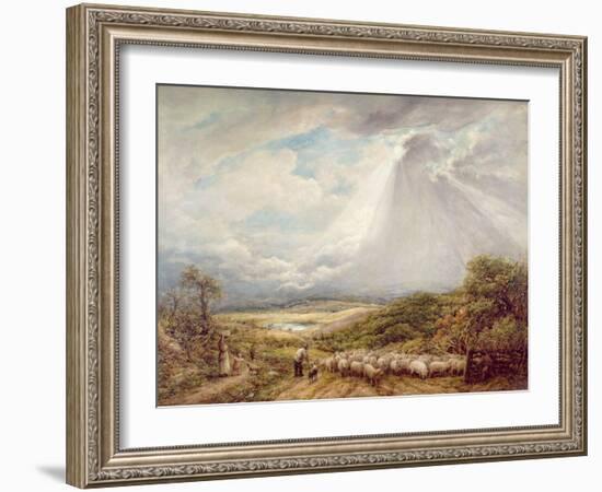 Driving the Flock, 1877-John Linnell-Framed Giclee Print