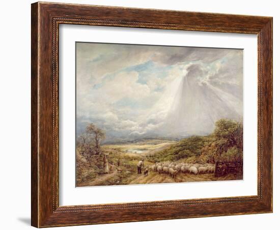 Driving the Flock, 1877-John Linnell-Framed Giclee Print