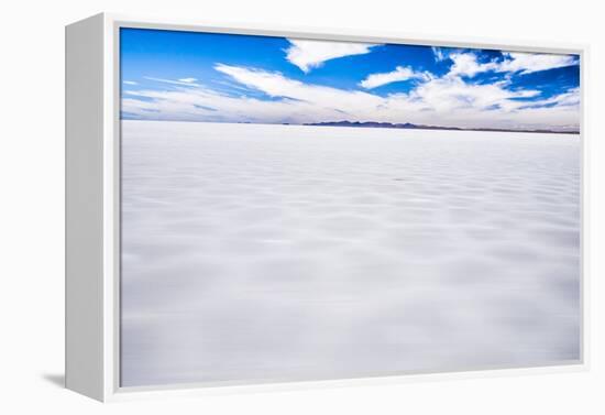 Driving Through Uyuni Salt Flats (Salar De Uyuni), Uyuni, Bolivia, South America-Matthew Williams-Ellis-Framed Premier Image Canvas