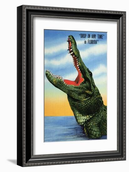 Drop in Any Time in Florida-null-Framed Art Print