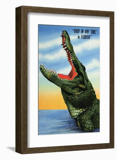 Drop in Any Time in Florida-null-Framed Art Print