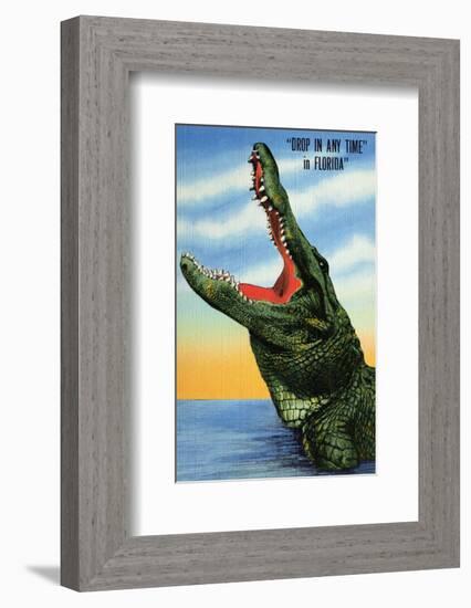 Drop in Any Time in Florida-null-Framed Art Print