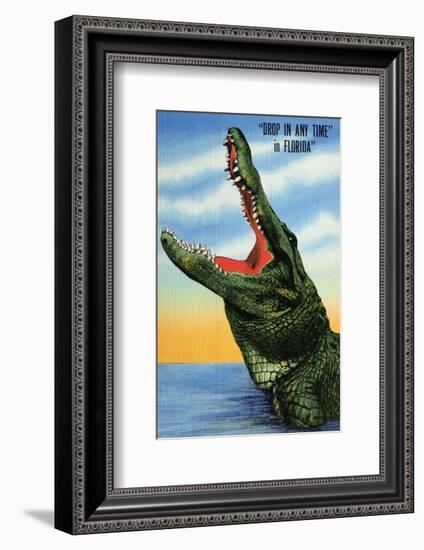 Drop in Any Time in Florida-null-Framed Art Print