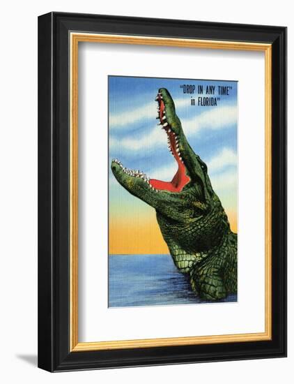 Drop in Any Time in Florida-null-Framed Art Print