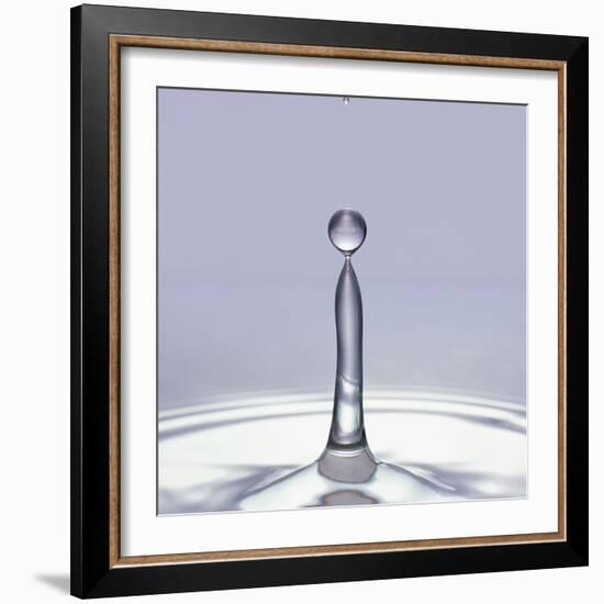 Droplet of Water and Ripple-null-Framed Photographic Print