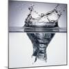 Droplet Penetrating Water's Surface-null-Mounted Photographic Print