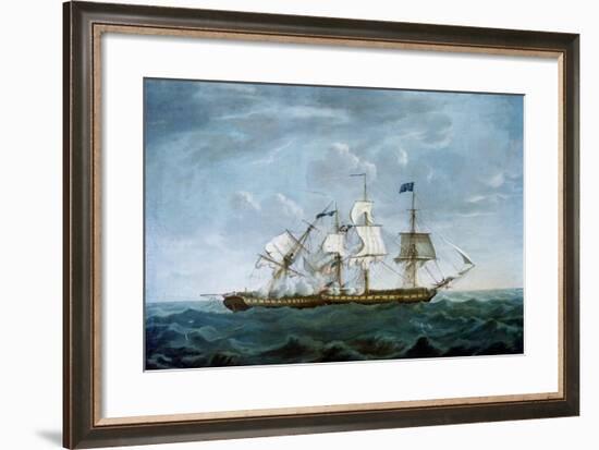 Dropping Astern-Michel Felice Corne-Framed Art Print