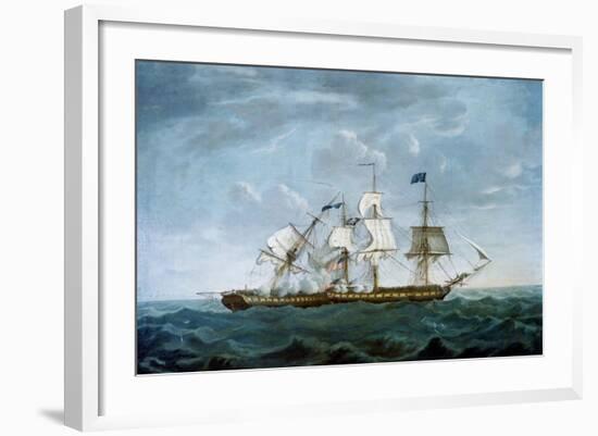 Dropping Astern-Michel Felice Corne-Framed Art Print