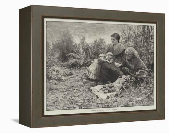 Dropping in to Lunch-Alfred Edward Emslie-Framed Premier Image Canvas