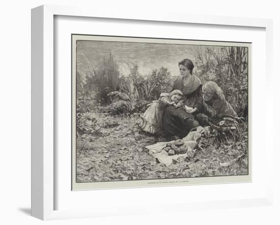 Dropping in to Lunch-Alfred Edward Emslie-Framed Giclee Print