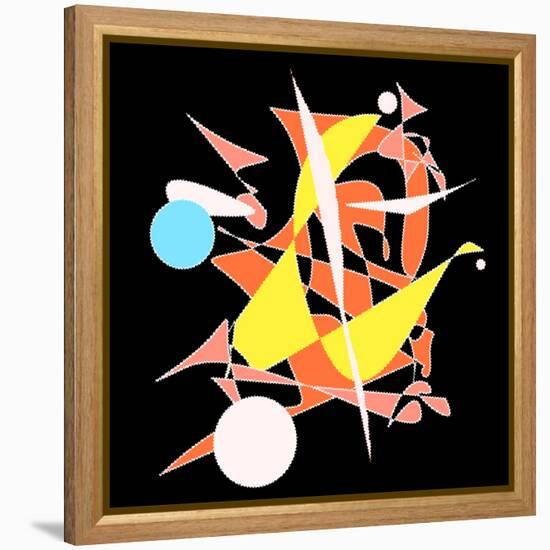 Dropping The Ball Color-Ruth Palmer-Framed Stretched Canvas