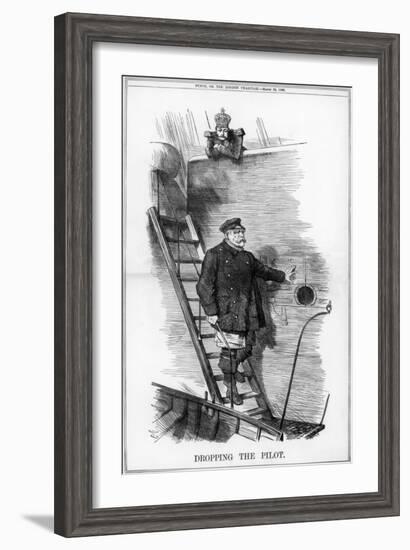 Dropping the Pilot, 1890-John Tenniel-Framed Giclee Print