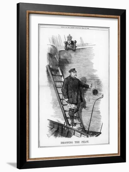 Dropping the Pilot, 1890-John Tenniel-Framed Giclee Print