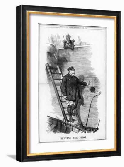 Dropping the Pilot, 1890-John Tenniel-Framed Giclee Print