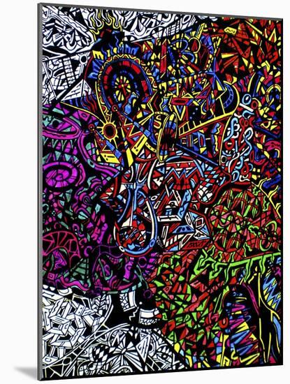 Drops-Abstract Graffiti-Mounted Giclee Print