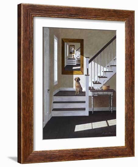 Droste and Dog on Stairs-Zhen-Huan Lu-Framed Giclee Print