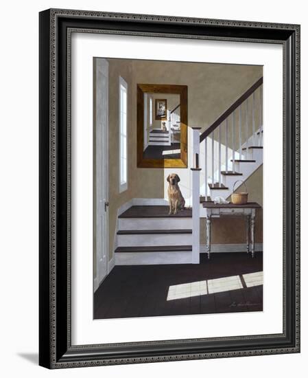 Droste and Dog on Stairs-Zhen-Huan Lu-Framed Giclee Print