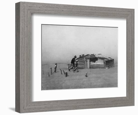 Drought: Dust Storm, 1936-Arthur Rothstein-Framed Photographic Print