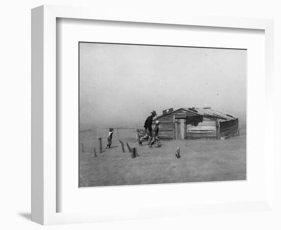 Drought: Dust Storm, 1936-Arthur Rothstein-Framed Photographic Print