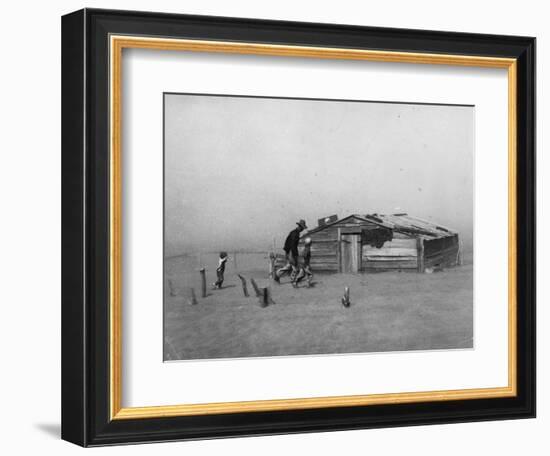 Drought: Dust Storm, 1936-Arthur Rothstein-Framed Photographic Print