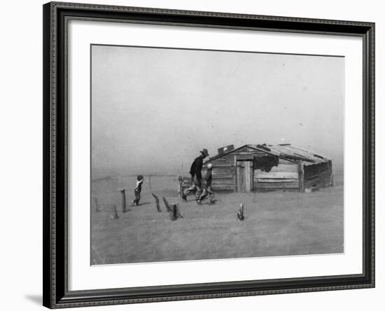 Drought: Dust Storm, 1936-Arthur Rothstein-Framed Photographic Print