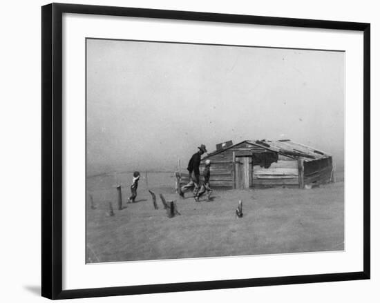 Drought: Dust Storm, 1936-Arthur Rothstein-Framed Photographic Print