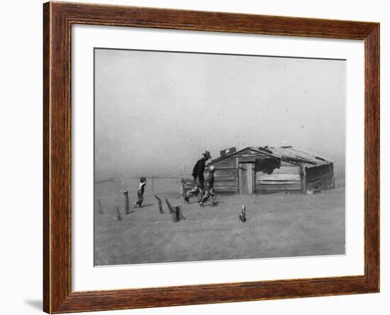 Drought: Dust Storm, 1936-Arthur Rothstein-Framed Photographic Print