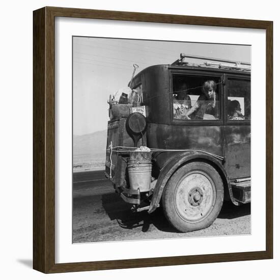 Drought Refugees from Abilene, Texas, Working as Migratory Workers-Dorothea Lange-Framed Photographic Print