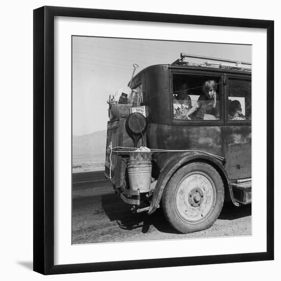 Drought Refugees from Abilene, Texas, Working as Migratory Workers-Dorothea Lange-Framed Photographic Print
