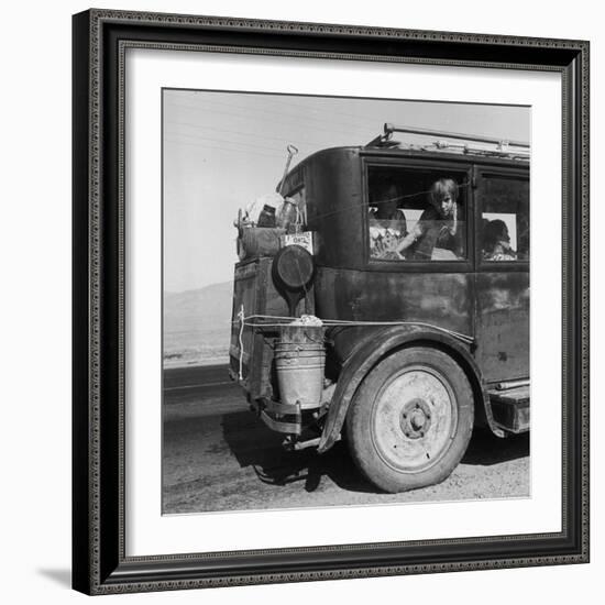 Drought Refugees from Abilene, Texas, Working as Migratory Workers-Dorothea Lange-Framed Photographic Print