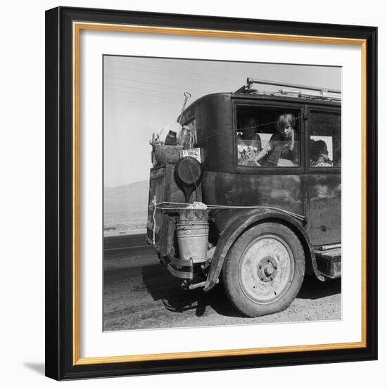 Drought Refugees from Abilene, Texas, Working as Migratory Workers-Dorothea Lange-Framed Photographic Print