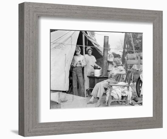 Drought refugees from Texas encamped in California, 1936-Dorothea Lange-Framed Photographic Print