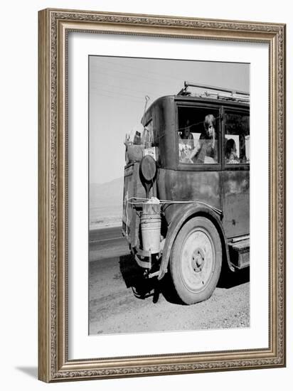 Drought Refugees Migrate by Car-Dorothea Lange-Framed Art Print