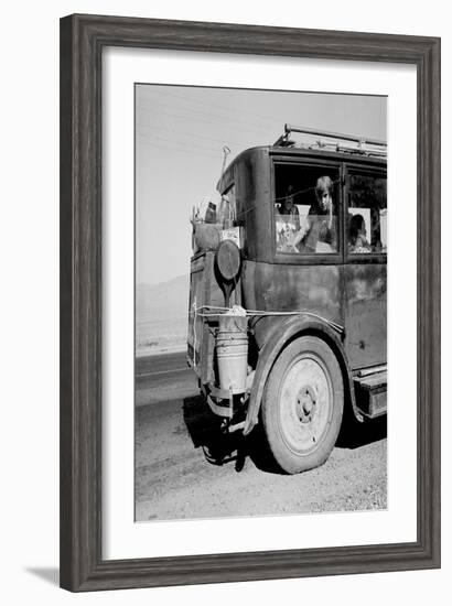 Drought Refugees Migrate by Car-Dorothea Lange-Framed Art Print