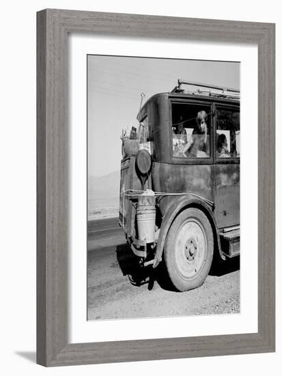 Drought Refugees Migrate by Car-Dorothea Lange-Framed Art Print