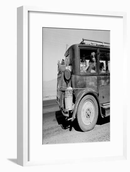 Drought Refugees Migrate by Car-Dorothea Lange-Framed Art Print