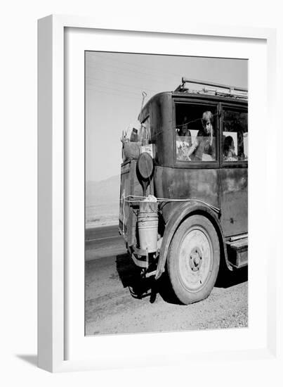 Drought Refugees Migrate by Car-Dorothea Lange-Framed Art Print