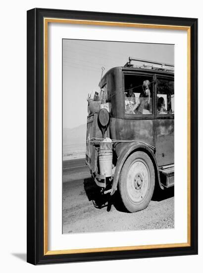 Drought Refugees Migrate by Car-Dorothea Lange-Framed Art Print