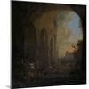 Drovers with Cattle under an Arch of the Colosseum in Rome-Jan Asselijn-Mounted Art Print