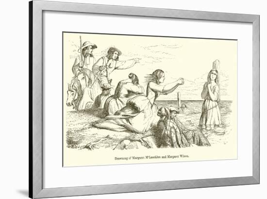 Drowning of Margaret M'Lauchlan and Margaret Wilson-null-Framed Giclee Print